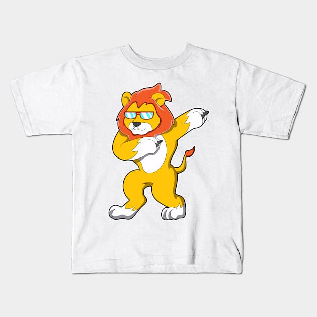 Lion at Hip Hop Dance Kids T-Shirt by Markus Schnabel